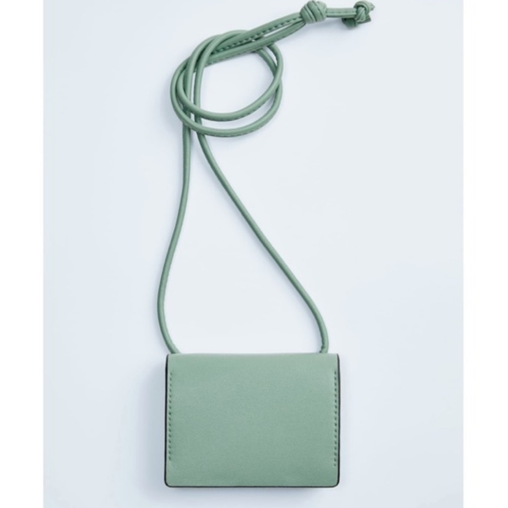 Zara Strap Pocket with Card holder in Mint Green (NWT)